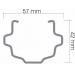 PALO A C IN CORTEN 57X42 SPESSORE 1,8 MM H 3,0 MT
